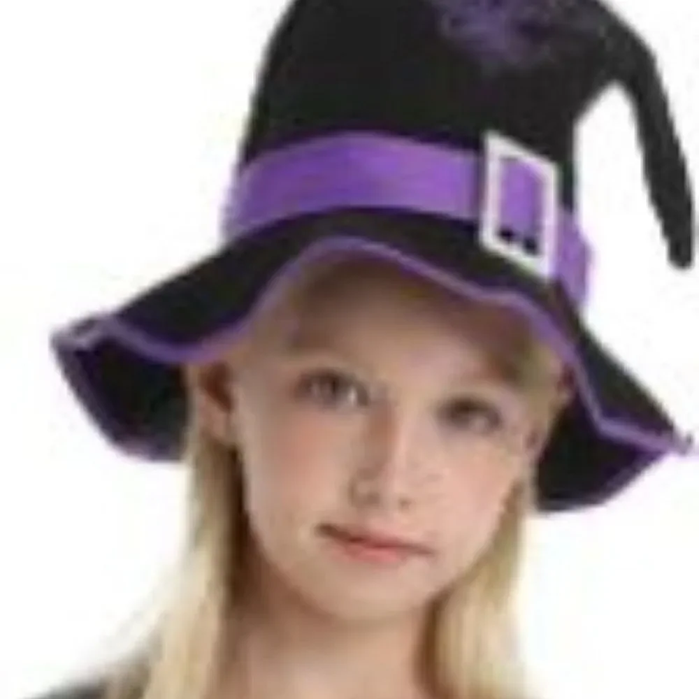 Purple and Black Halloween Witch costume for Girls size large